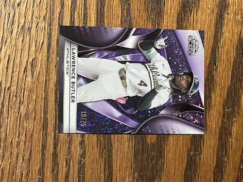 Lawrence Butler /75 2025 Topps Chrome Black Purple Mini-Diamond Refractor - Bild 3 von 4