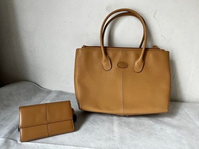 Vintage Koordinatenset GIO & Co. Milano beige (Tasche + Geldbörse)