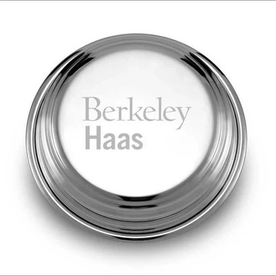 NWT Vintage Silver Handcrafted Lux Berkeley Haas Business Paperweight Desk Gift
