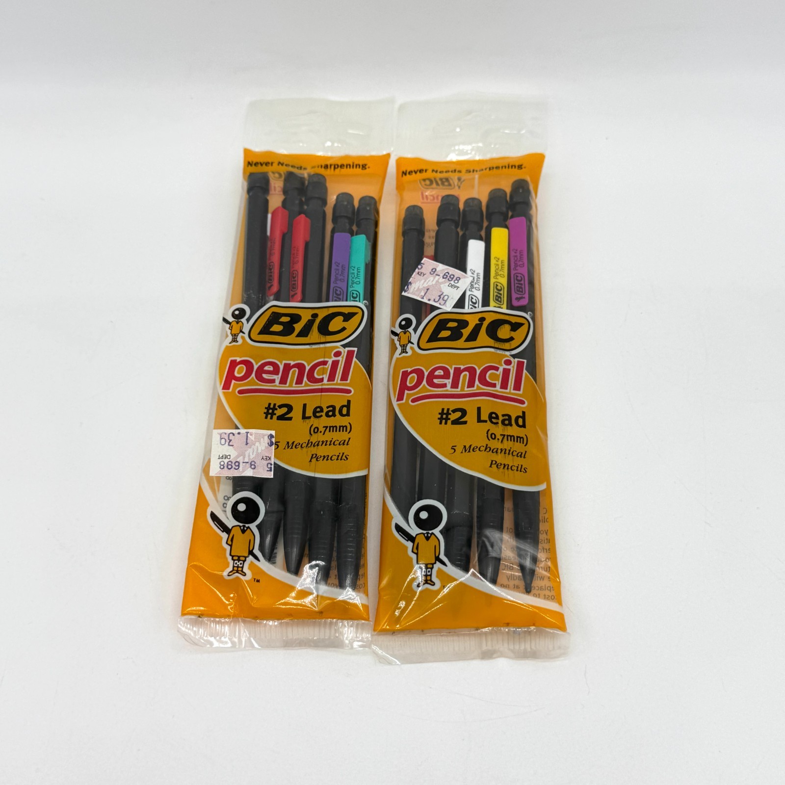 5-pack X2  #2 0.7mm Made In France 90s Sealed New