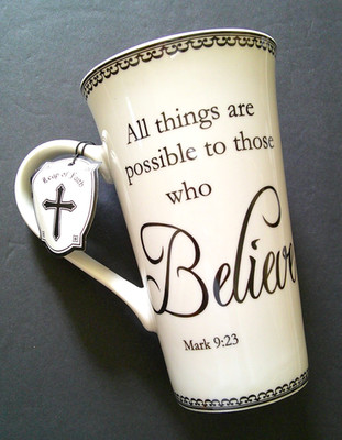 Mark 9:23 16 oz Coffee Mug - All Things Are Possible To Those Who Believe w/ tag