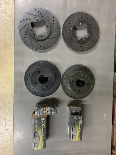 Rear HartBrakes Replacement Brake Rotors And Semi Met Pads RBBR.62039.03