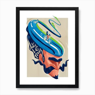 Jadore Le Tour Kunstdruck gerahmt Wandbild Poster Leinwanddruck Bild