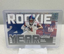 2024 Panini Contenders Malik Nabers Rookie Of The Year Hobby Sparkle #7 RC