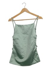Top donna raso Zara taglia 38/M verde elegante spalline spaghetti