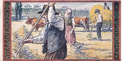 Stollwerck Schokolade Sammelkarte Preisgruppe 50 Nr. 5 Ernteszene