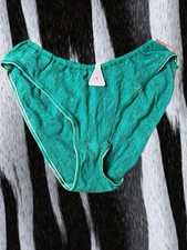 Gorgeous Green Vintage Lace Hipster Panties Stretch Size Small New With Tags