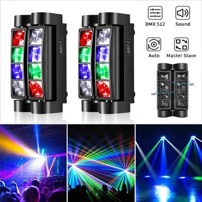 180W 8 LED Spider Moving Head Beam Stage Lighting RGBW DMX Disco Party DJ Lights