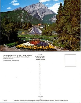 Cascade Mountain Banff National Park Gardens Postcard