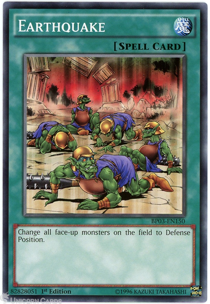 BP03-EN150 Earthquake : Common 1st Edition Mint YuGiOh Card