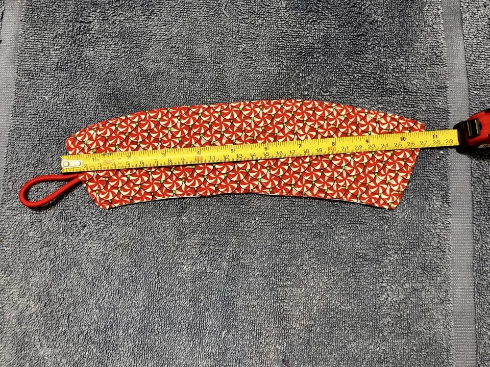 Acogedora manga de taza de café de Navidad hecha a mano | Portavasos de tela reutilizable frío caliente Foto 3 de 4