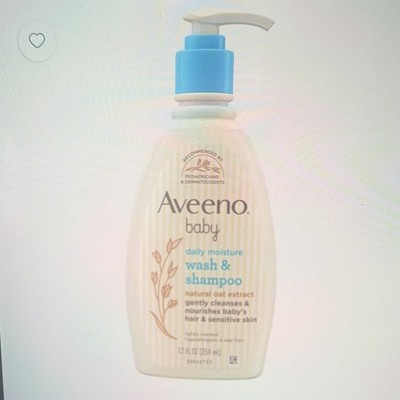 Aveeno Baby Daily Moisture Wash & Shampoo 12 fl oz Pump Bottle