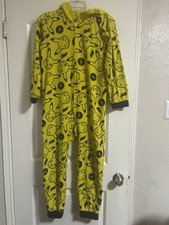 Pokemon Pikachu Boys Girls Hooded One Piece Pajamas Size Large 12-14