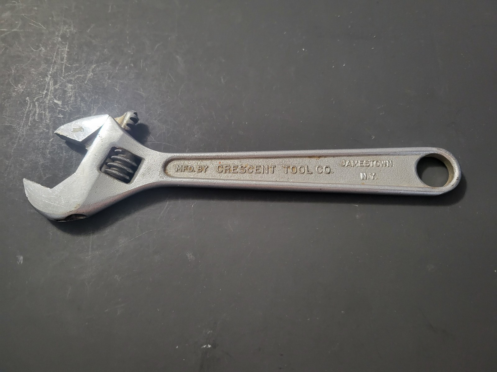 Vintage Crescent Tool Co 8" Adjustable Wrench Crestoloy Jamestown NY USA