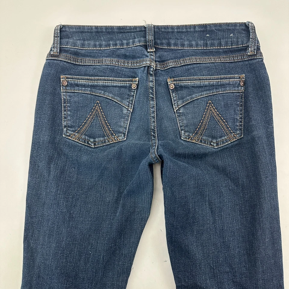 Pantalones de mezclilla para mujer Delia's Morgan de pierna ajustada talla 3 azul lavado oscuro Foto 4 de 4