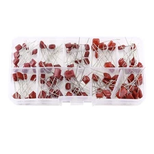 100PCS 10 Value Polypropylene Film Capacitor Kit, 10nF - 470nF, Assortment