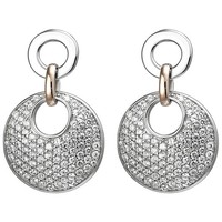 "Jobo \"52721\" OhrhäNger 925 Sterling Silber Bicolor Vergoldet 178 Zirkonia Ohrri"