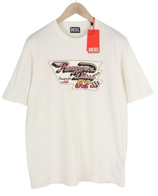 Diesel T-Just-C15 Herren T-Shirt L Weiß Trikot Stretch Rundhals