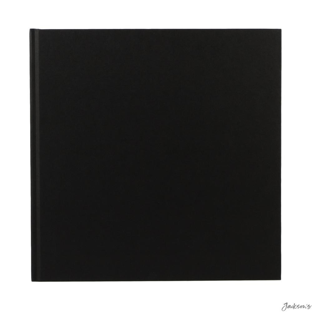 Seawhite Cloth Bound Sketchbook Black Cloth Cover 19x19cm 140gsm Drawing