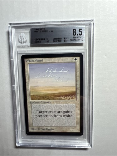 MTG Beta White Ward BGS 8.5 Quad++ NM-MT+ (Mint centering, Gem surface) 1993