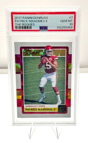 2017 Panini Donruss Patrick Mahomes II The Rookies #7 PSA 10