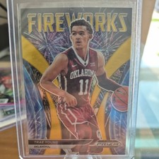 2022-23 Panini Prizm Draft Trae Young Fireworks Gold Wave 08/10 # FW-TR