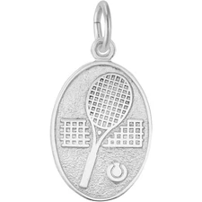 Sterling Silver Tennis Charm