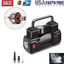 12V Auto Heavy Duty Portable Air Compressor Car Tire Inflator Electric Pump