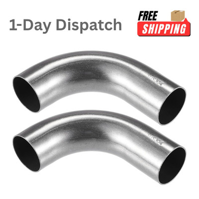 2 Pcs 90 Degree Bend Elbow Pipe 1.25 OD 304 Stainless Steel Universal DIY