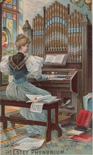Antique Victorian Trade Card Estey Organ Works Manufacture A4L