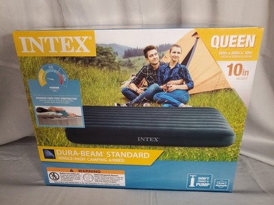 Intex Single-10  High Airbed Air Mattress Dura-Beam Standard Queen NEW/Sealed 