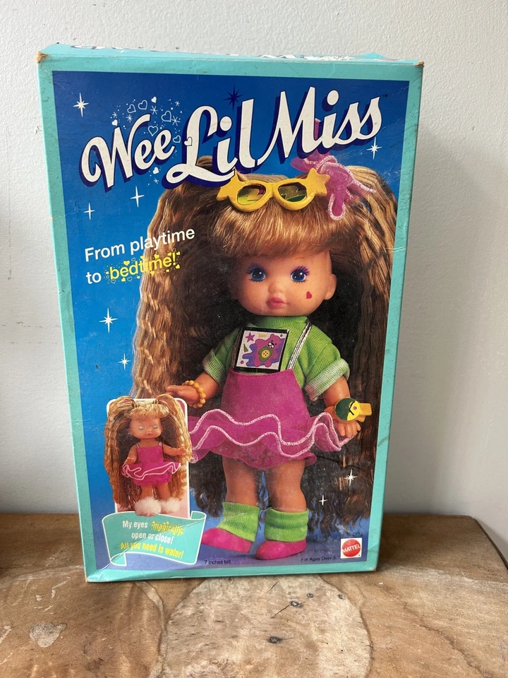 Muñeca Mattel Wee LIL Miss From Playtime To Bedtime 1990 nueva en caja abierta*LEER Foto 2 de 4