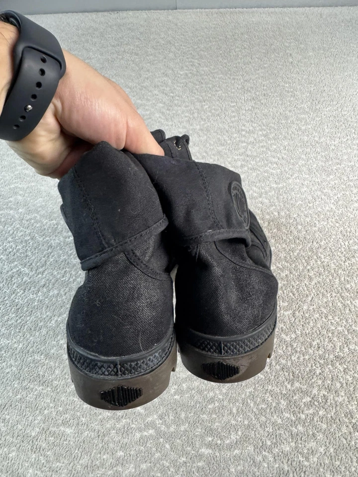 Botas holgadas de lona Palladium para hombre talla 12 negras plegables combate 75534-046-M Foto 4 de 4