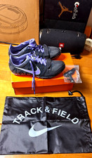 NIKE Women's Gray/Purple 456811-053 Zoom Rival S Spikes Sprint Shoes Size 10