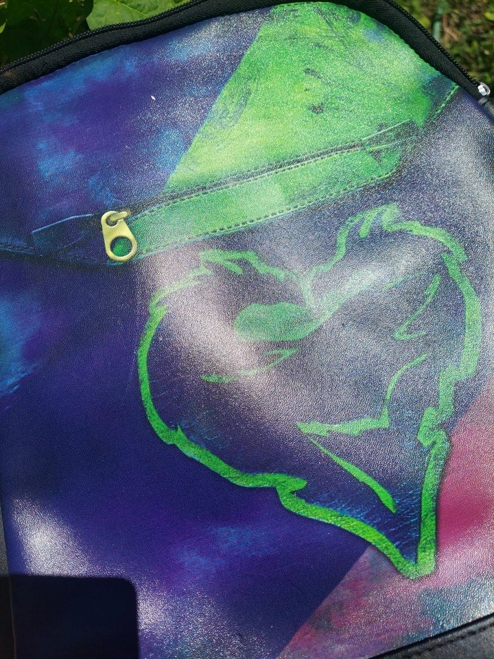 Disney Decendants Niñas Cartera Mochila Bolsillo Bolso para Libros Usado Negro Púrpura Verde Foto 4 de 4