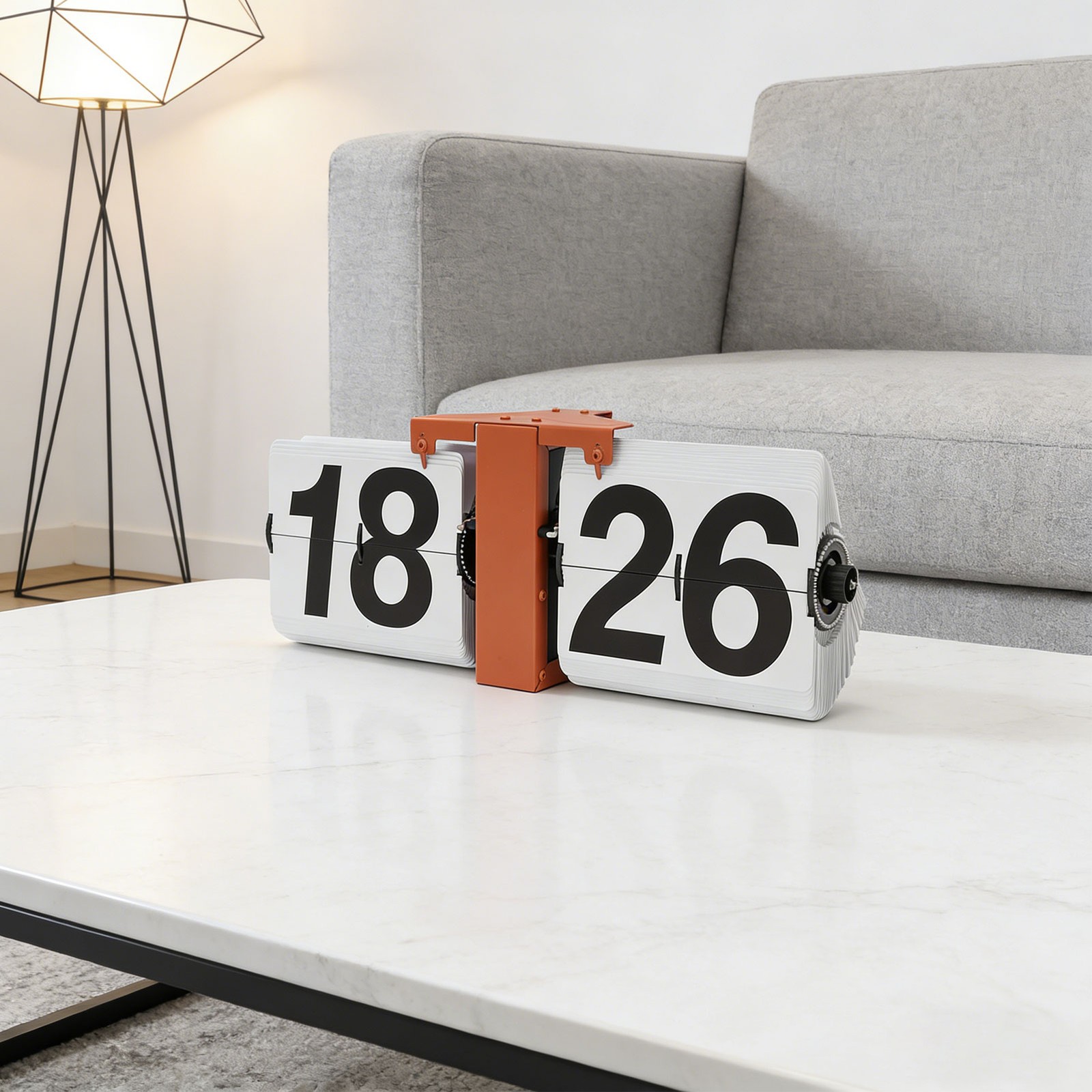 ↑Retro Mechanical Flip Clock Automatic Page Turning Desk Clock For Home
