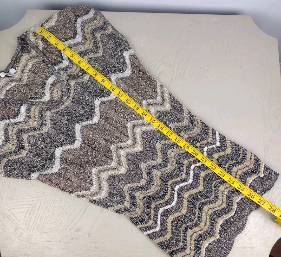 Cache Metallic Zigzag Pattern Top size XS - image 9