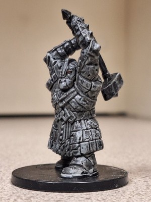 Official DND Miniature rare dwarf ancestor Stone Golem Statue 28mm-32mm