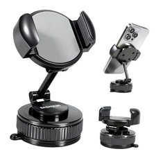 Windshield & Dashboard Rotate-Lock Phone Mount – 360° Rotate Folding Car Phone 