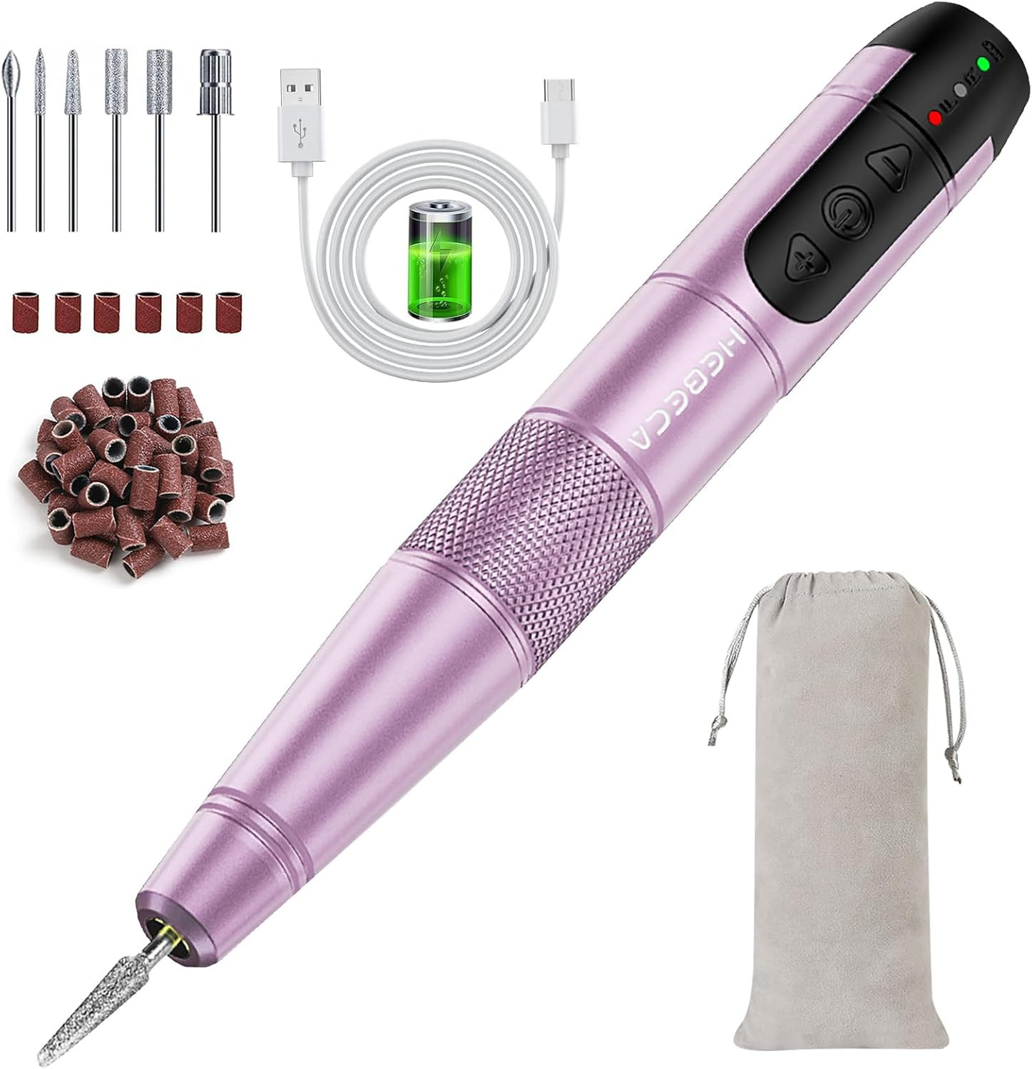 Fresa per Unghie Professional - Lima per Unghie Elettrica Senza Fili - Kit Manic