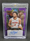 2023-24 Panini Select Signatures Cade Cunningham #SS-CUN Purple /15