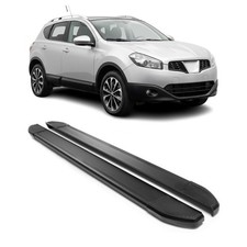 Alu Seitenschweller Trittbretter für Nissan Qashqai +2 NJ10 2008-2014 Schwarz 2x