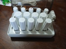 CONAIR CURL 'N CARRY Hot Rollers Set Pageant Curlers Clips Model HS-4 Vintage