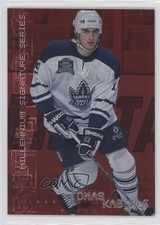 1999 ITG Be A Player Millennium Signature Series Ruby 816/1000 Tomas Kaberle 9bp