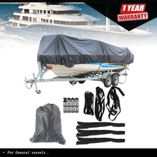 Boat Cover 14-16ft 3 Layers Heavy Duty Fabric W/Cotton Lining Waterproof 90"