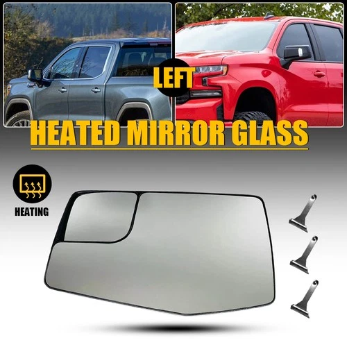 For 2019-2021 SILVERADO SIERRA 1500 2500 Mirror Glass Lens Left Driver Side