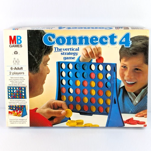 1984 Connect 4 Vintage Board Game MB Games 100% COMPLETE NICE CONDITION