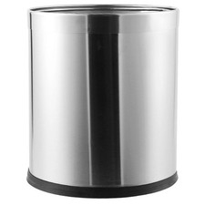  Rubbish Bin Soft-close Trash Can Garbage for Bathroom Stainless Steel Small