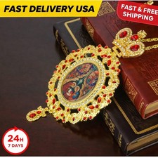 Orthodox Pectoral Cross Church Crucifix Priest Bishop Pendant Ritual Religions