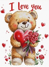 Counted Cross Stitch "Bouquet of love." Embroidery Kit Luca-S Unprinted anvas